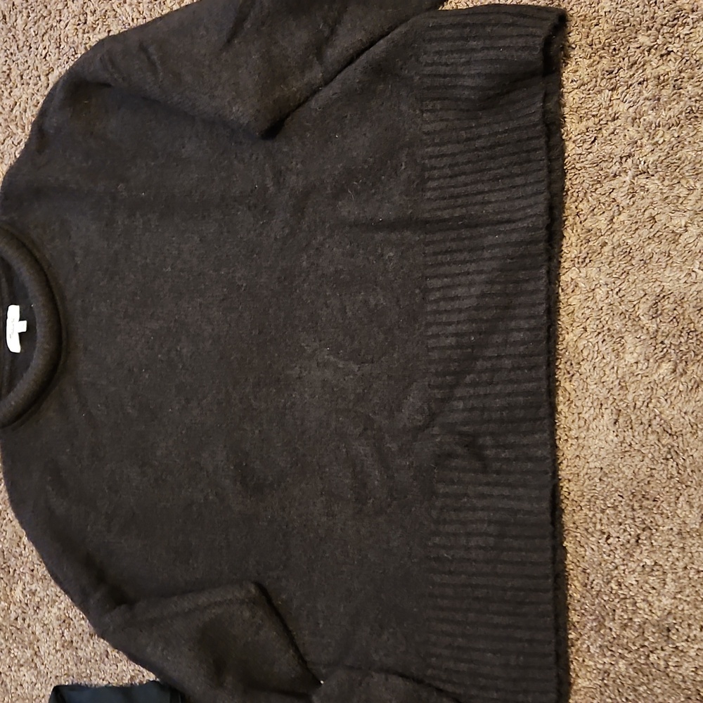 Madewell Fulton Pullover Sweater Rolled Crewneck Size XXL Heather Raisin MM754